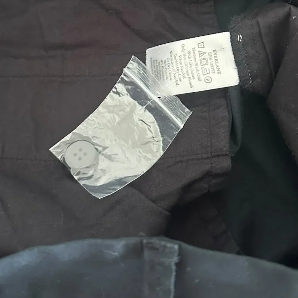 New Everlane Black Lightweight Cotton Straight Leg‎ Capri Pants Womens 32